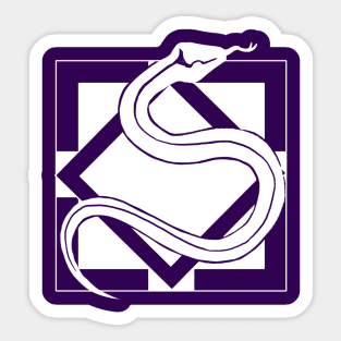 Serpent - Original Logo Banner Sigil - Light Design for Dark Backgrounds Sticker